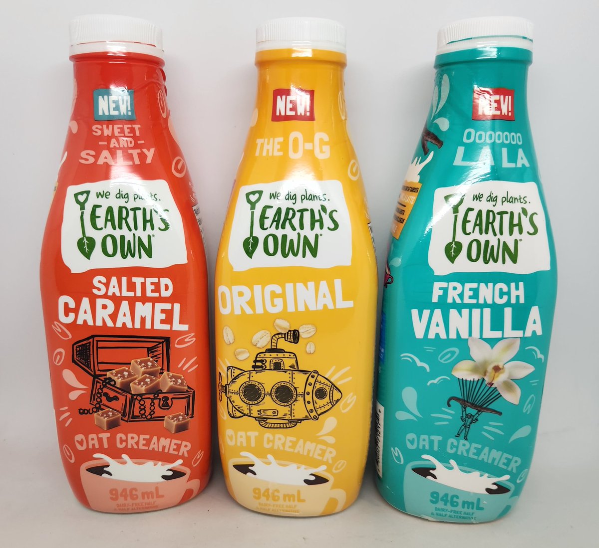 PeppersFoods's tweet photo. NEW plant-based deliciousness!! Well not exactly new, just a larger sized format. Earth's Own now offering Salted Caramel, French Vanilla &amp; Original Oat Creamers in a larger 946ml bottle. All 3 coffee companions are #vegan #nutfree &amp; #dairyfree

#oat #oatcreamer #plantbased #yyj https://t.co/o382FP0gDD