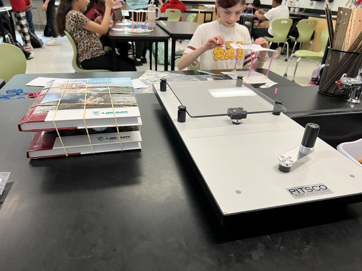 sciencewithmro's tweet photo. In lab 1602, earthquake buildings testing day! So far, only one group conquered both shake tables, but so many close moments!  True goal was to get Ss to work together, that was accomplished by all! #owlscience2024 https://t.co/XAxnKGuDeV