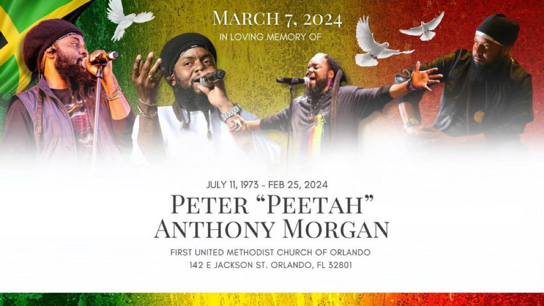 Today @ 4pm join the @morganheritage family for the memorial of #PeetahMorgan 🙏🏾🕊️ Watch Here: youtube.com/@MorganHeritag…