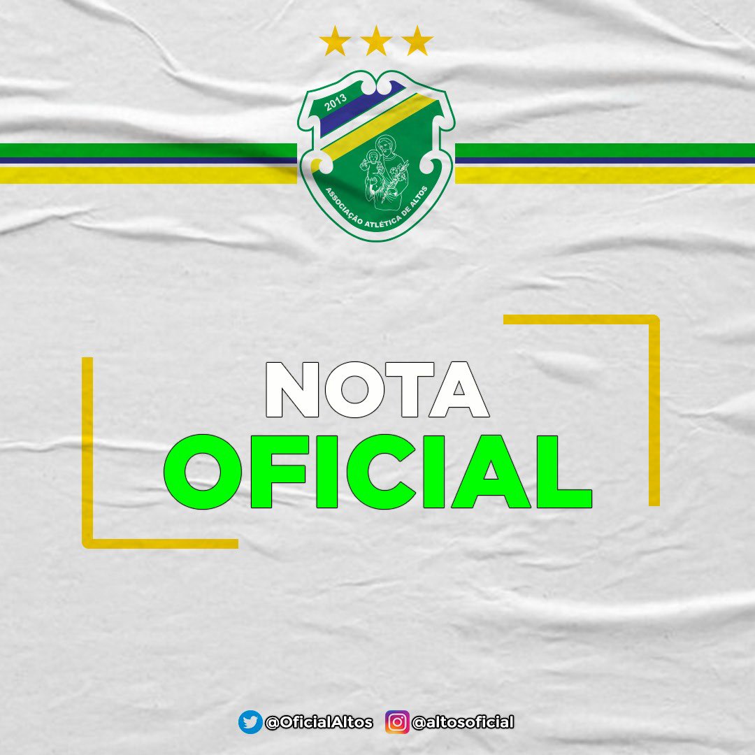 OficialAltos's tweet image. NOTA OFICIAL! 

A direção da Associação Atlética de Altos lamenta profundamente atuação do trio de arbitragem escalado para a partida entre Altos x Sport, em jogo valido pela Copa do Nordeste, na última quarta-feira (06).  (+)