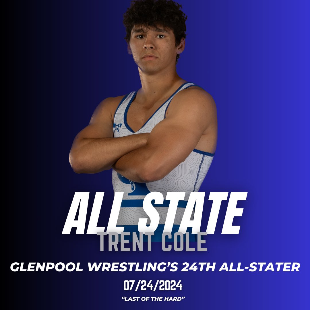 GLPwrestling's tweet photo. ✌️ more on the wall! 

Trent Cole - Glenpool’s 24th All State Boys Wrestler! 

Stella Edison - Glenpool’s 1st All State Girls Wrestler!  

#LastoftheHard https://t.co/mslz1slng1