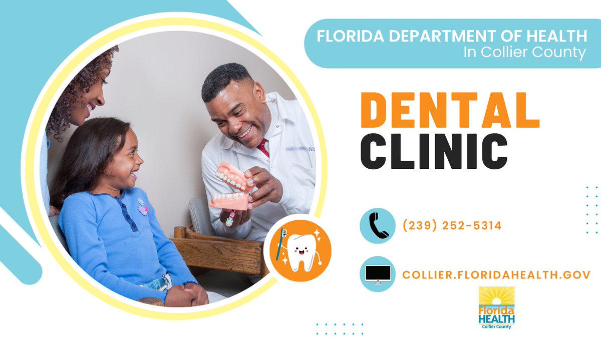 DOH-Collier offers children’s dental care. Services offered include exams, dental sealants, routine fillings, cleanings, X-rays, extractions, and diagnostic emergency care. To learn more, call (239) 252-5314. #CollierCounty