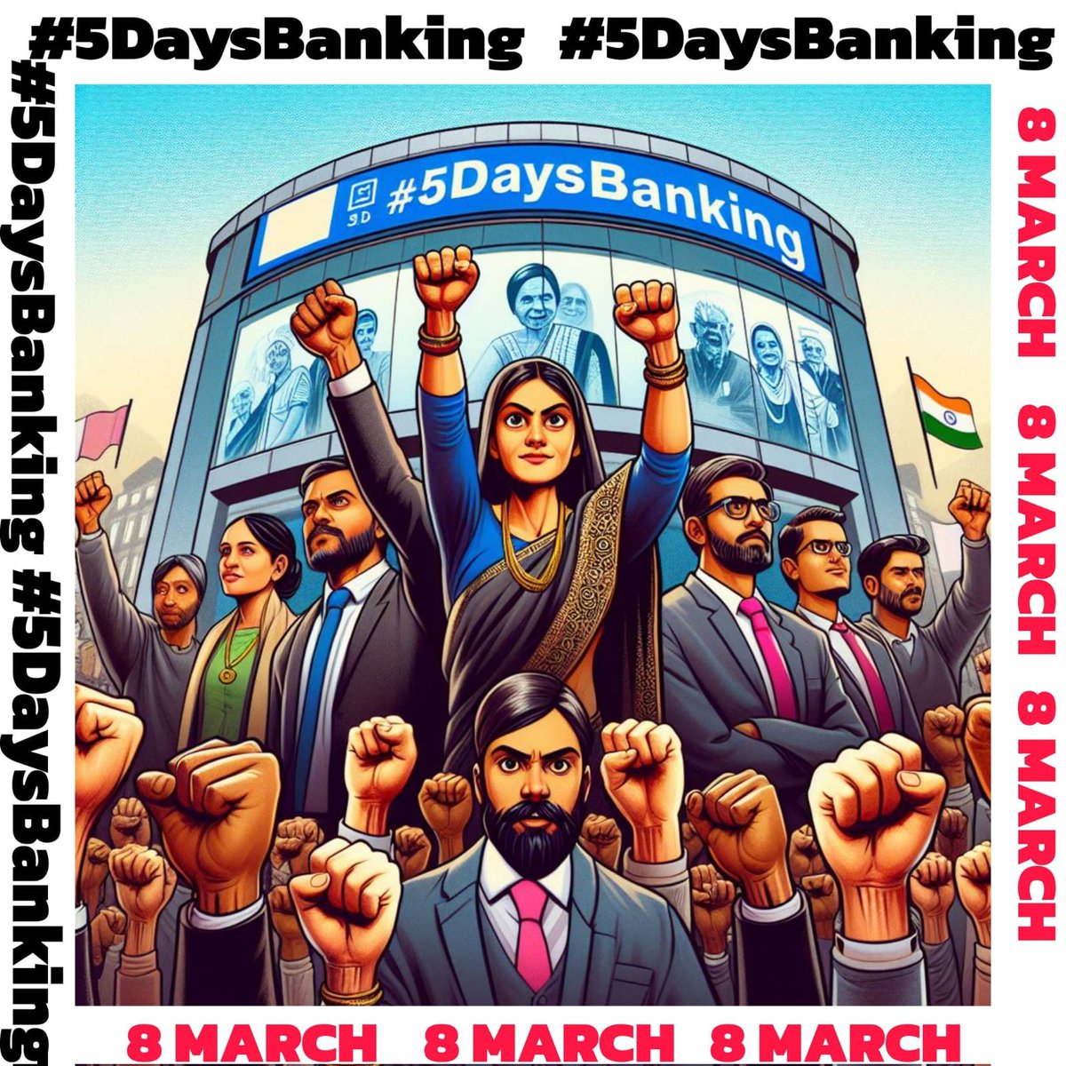 AjayRat32346635's tweet photo. #5DaysBanking
#5DaysBanking For Digitalization
#5DaysBanking For Work Life Balance
#5DaysBanking For UPI Growth
#5DaysBanking For Better Productivity
@nsitharaman @DFS_India#5DaysBanking https://t.co/uBrV7ErSVM