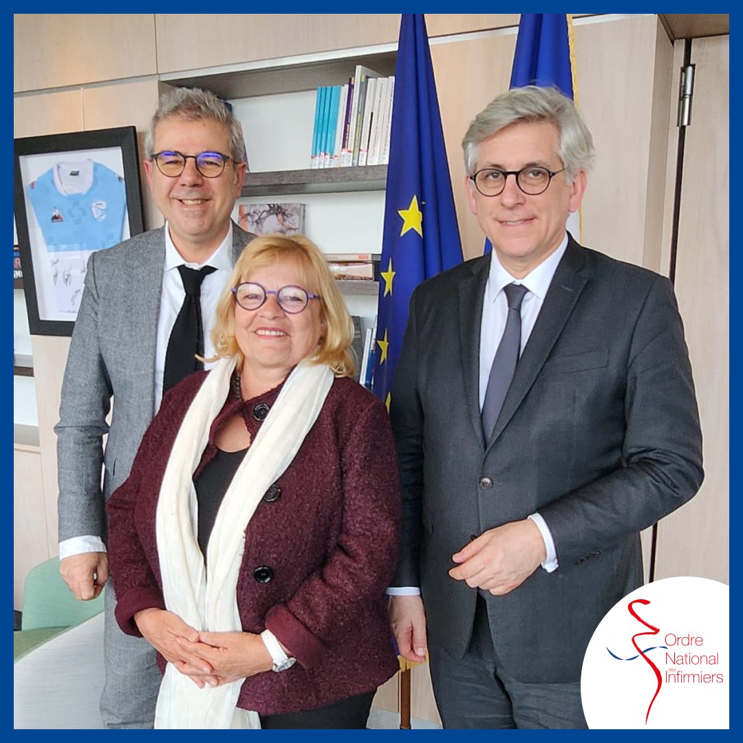 Rencontre avec <a href="/fredvalletoux/">Frédéric Valletoux</a> pour aborder les suites de la loi visant à « améliorer l'accès aux soins par l'engagement territorial des professionnels » et la poursuite de l'évolution du rôle des #infirmiers au service de la santé des Français.