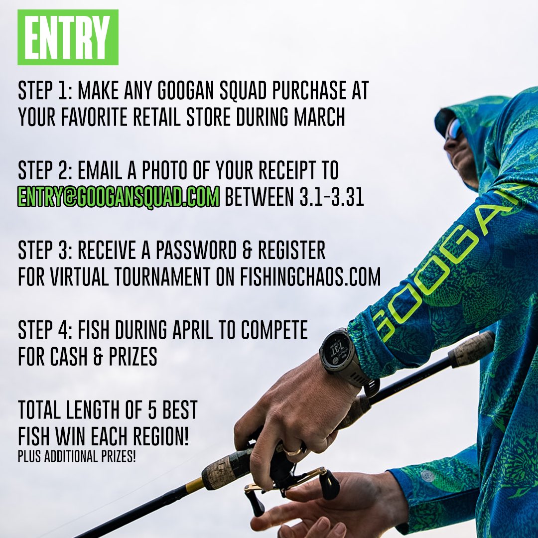 googan_squad's tweet photo. $30k worth of cash &amp; fishing gear is up for grabs! #fishing #bassfishing #googan #googantakeover #jointhetakeover #googansquad https://t.co/bkgTmHIVW7