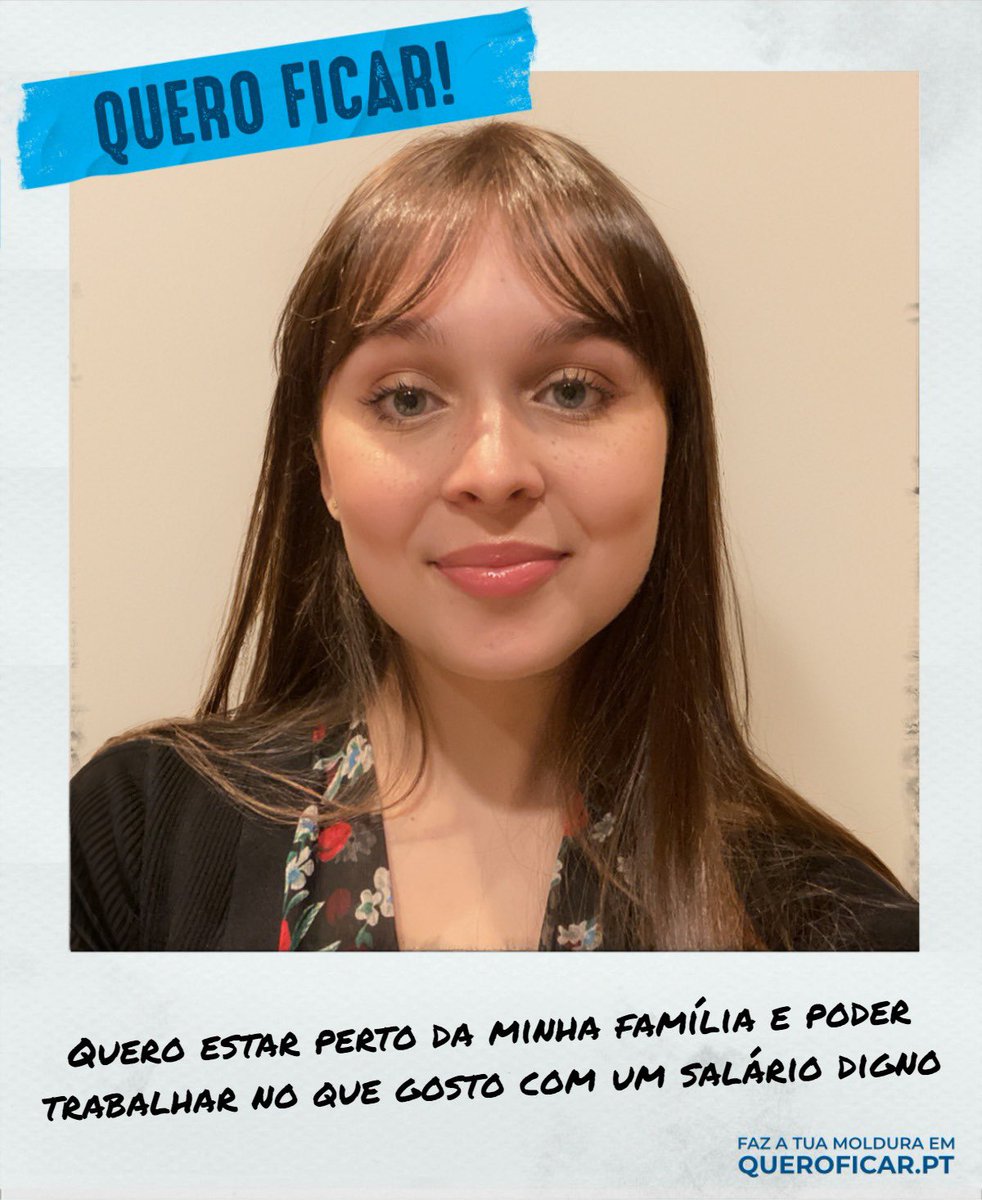 MarianaFolque's tweet photo. Eu #QueroFicar
Quero poder estar perto da minha família e poder trabalhar no que gosto com um salário digno! https://t.co/gPaELhynxt