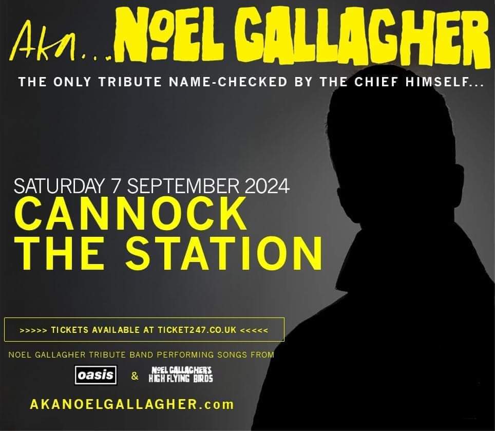 CANNOCK

📍 The Station
📅 Sat 7th Sept
⏲️ Door time: 7:30pm
🎟️ ticket247.co.uk/Event/aka-noel…

6 months til we head back to one of our favourite venues to play 2hrs of Noel's songs, both Oasis &amp; HFB

👍😎

#AKANoelGallagher #TheStation #Cannock #NoelGallagher #Oasis #NGHFB