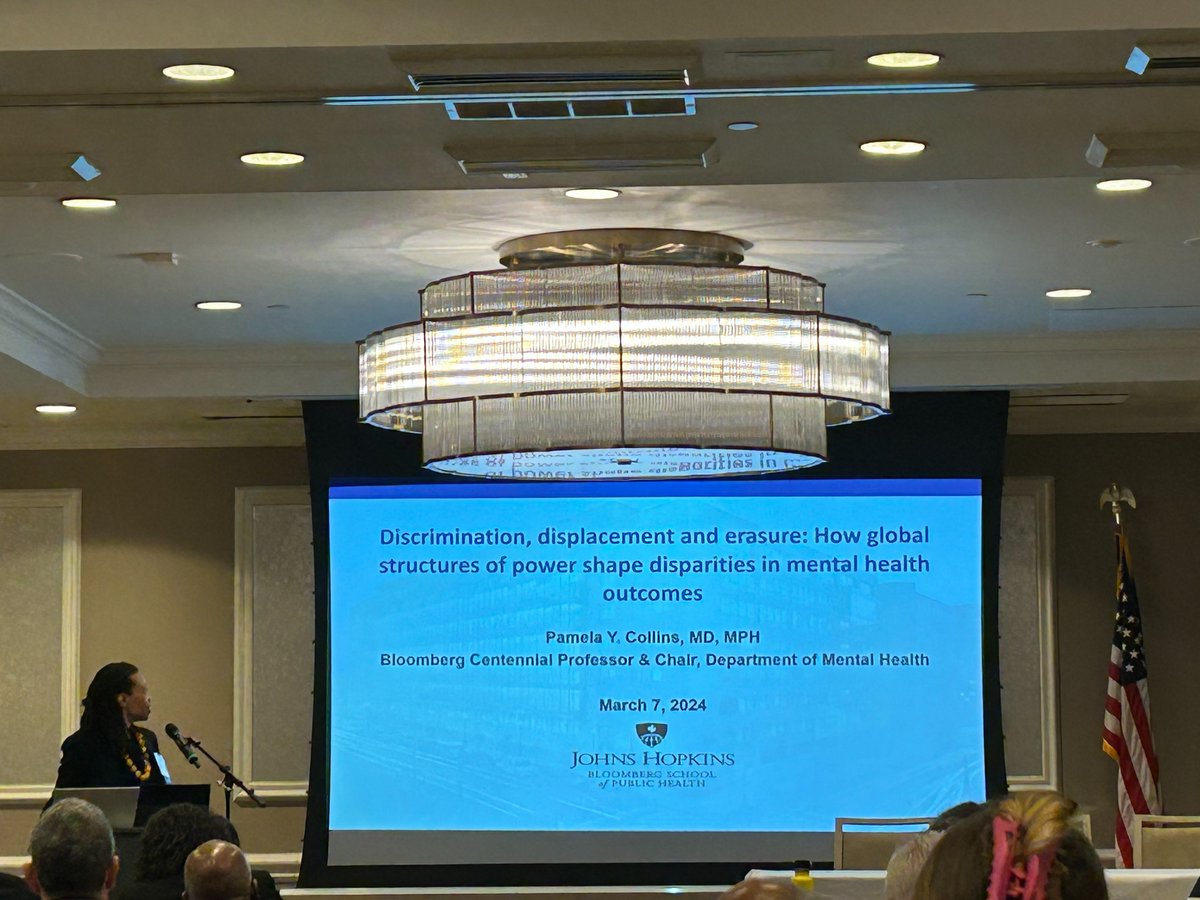 Pamela Collins wrapped up the first session of #APPA2024 highlighting structures of power as drivers of global mental health disparities @APPAassociation @PCollins_gmh @JohnsHopkinsSPH