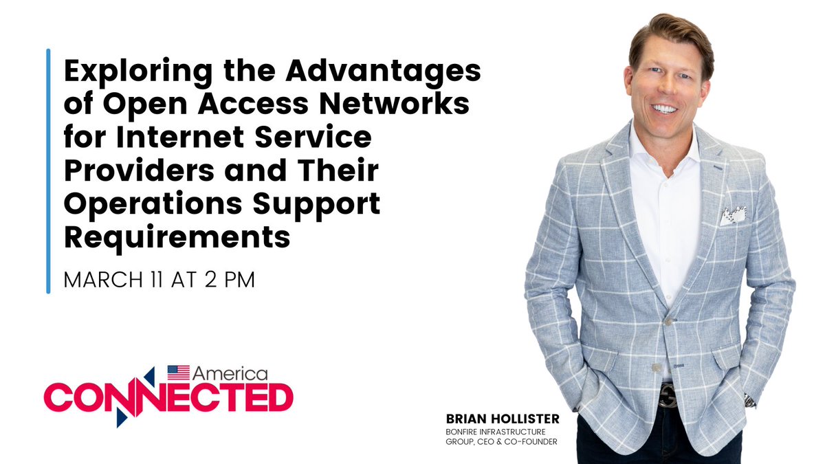 ourbonfirespark's tweet photo. Join CEO Brian Hollister for his panel discussion during #ConnectedAmerica2024 Open Access Day. We hope to see you in #Dallas next week! https://t.co/1ot1o5HKoi
#ConnectedAmerica #OpenAccess #OpenAccessDay https://t.co/uOi0QlGWCj