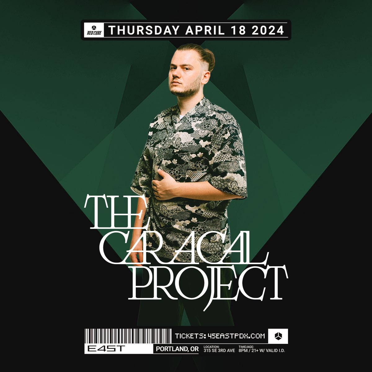 We are insanely hyped to announce that @thecaracalprjct will be making his 45 East debut on Thursday, April 18th! 🔥😮‍💨