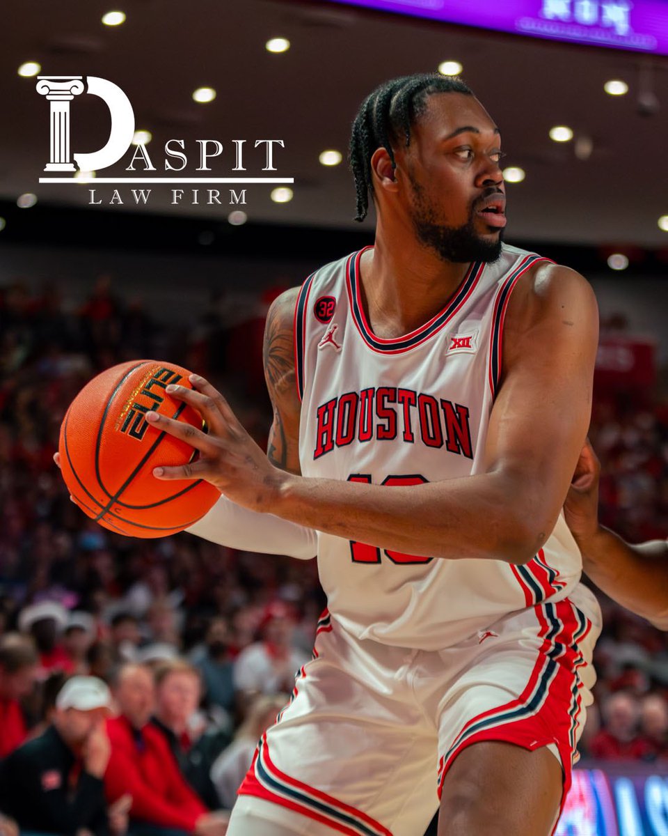 Securing dominate wins on the court and embodying legal excellence. UH basketball teams with the nation's best law firm - Daspit Law. #DaspitLawFirm #TeamDaspit