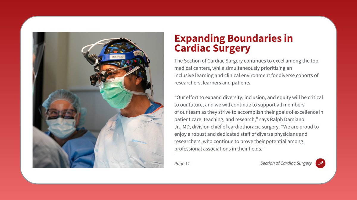 Learn how the Section of Cardiac Surgery is expanding boundaries in their specialty in the 2023 Department of Surgery Annual Report: bit.ly/3IbaKHv