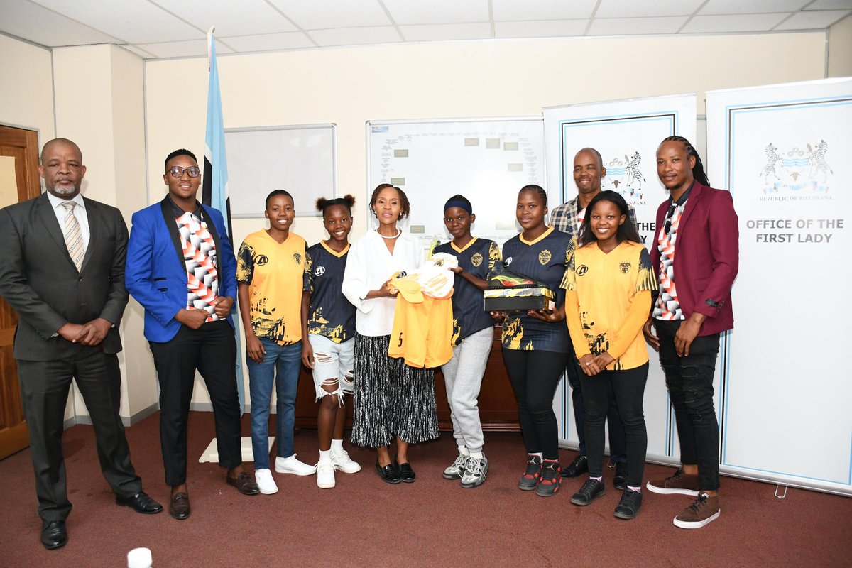 Supporting local talent; handing over soccer kits to our young women. Your involvement in sport will have a definite payback!