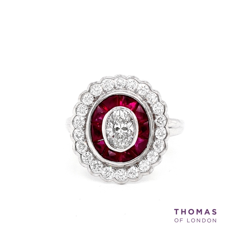 thomasoflondon1's tweet photo. Dare to be different with this vintage style engagement ring featuring a striking hand cut border of French cut rubies encircling the central oval diamond.
https://t.co/jsiceJW5TY
#ruby #clusterring #engagementring #jewellery #thomasoflondon https://t.co/dEyt53OfAp