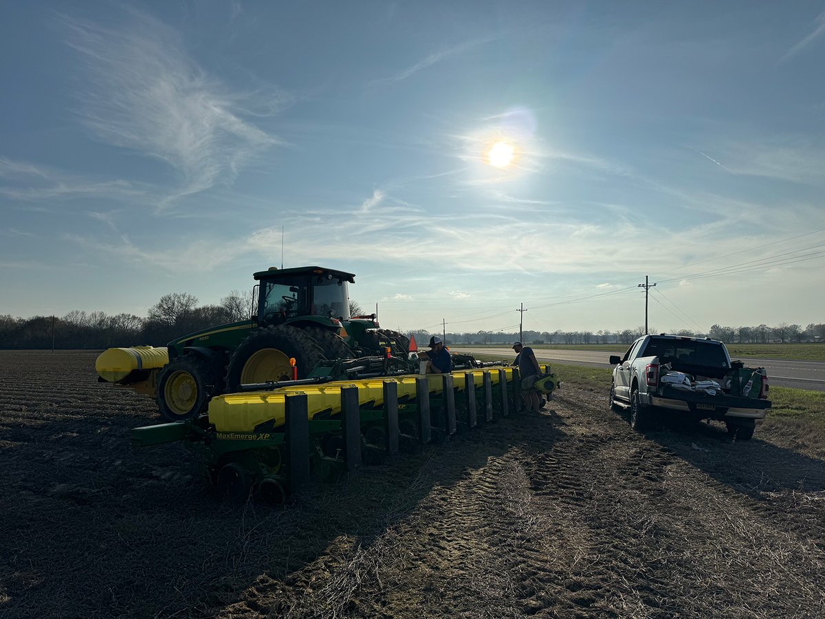 Hunter Pruitt of Delhi, LA has been hard at it getting test plots in and conducting on farm population studies!  #farm #agriculture #greenpointag #southernfarming