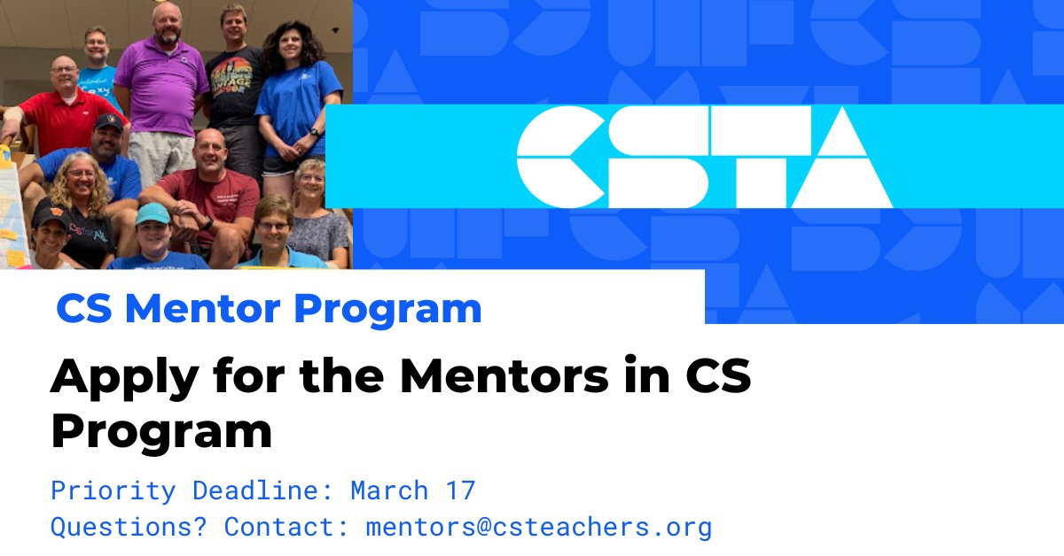 Ready to empower the next generation of CS educators? Join us as a mentor in the Mentors in CS Program —no experience necessary. Help shape the future of high school CS education, one hour at a time. Apply now and make a difference! Learn more here: bit.ly/mentorCS