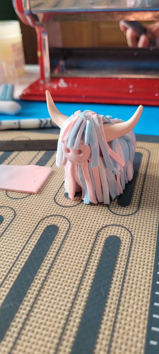 Highland coo made from polymer clay =^_^=