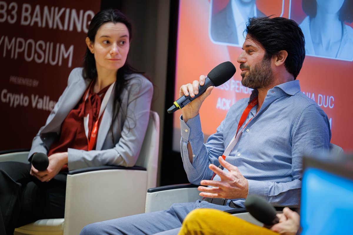 CryptnoxTech's tweet photo. @ Web3BankingSymposium in Geneva. Our panel went on a little bit of time travel from the days when banks just started using crypto (as in cryptography) for #internetbanking and stored private keys in a locker somewhere... through the future impact of #quantumcomputing on cryptocurrencies... to the simple question of the audience if multi-sig and threshold cryptography #mpc are ready for banks, today.
Thank you Markus Perdrizat, Jan Camenisch, Sonia Duc (Bogos), Luciano Ciattaglia, and the team at Crypto Valley Association hosting us