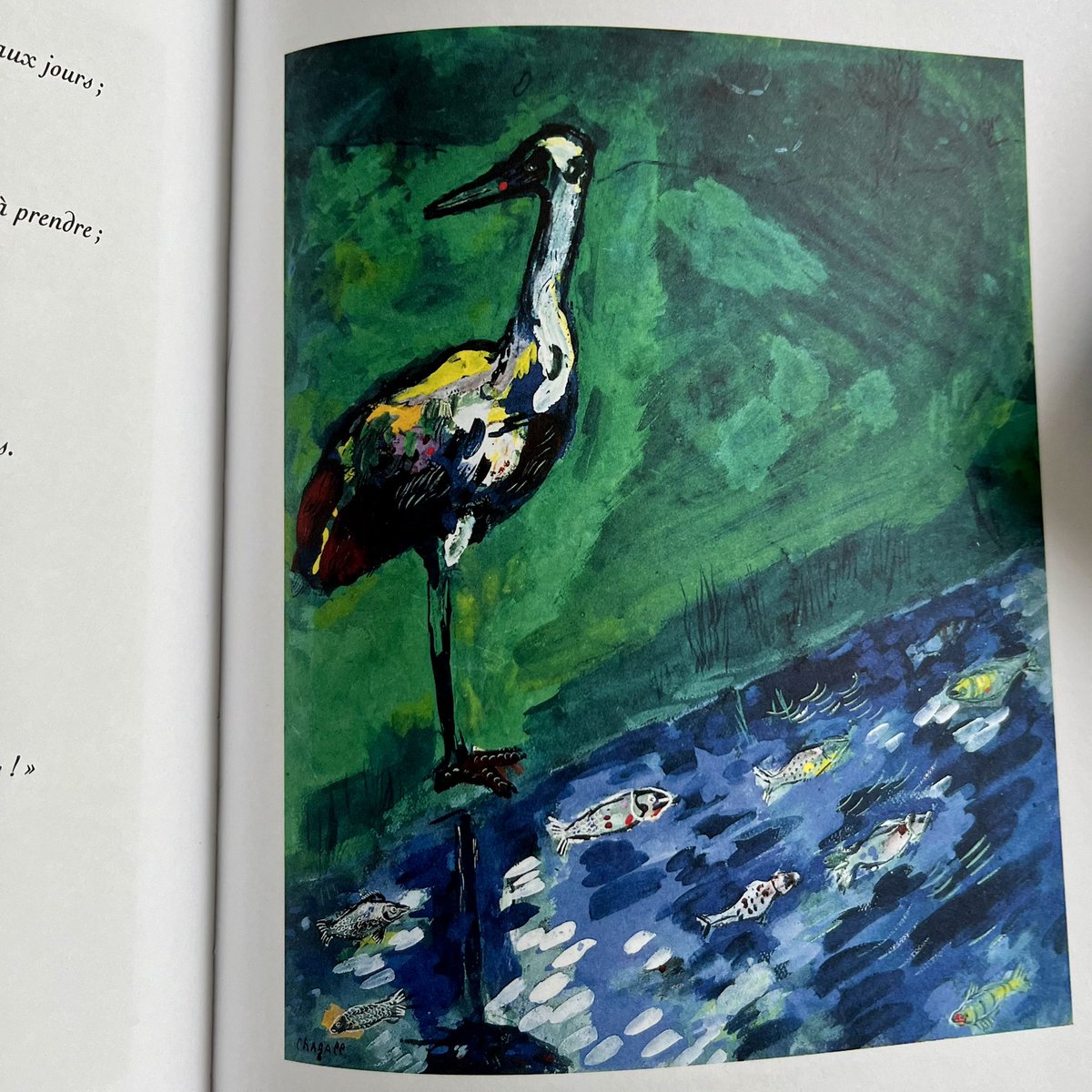 VilarBou's tweet photo. A mediados de los años 20 del siglo pasado, el pintor Marc Chagall recibió el encargo de ilustrar cien fábulas de La Fontaine. El resultado es un brutal choque entre el clásico francés de las letras y un pintor rompedor recién llegado de Rusia a Francia. https://t.co/kWQHAW4Ri1