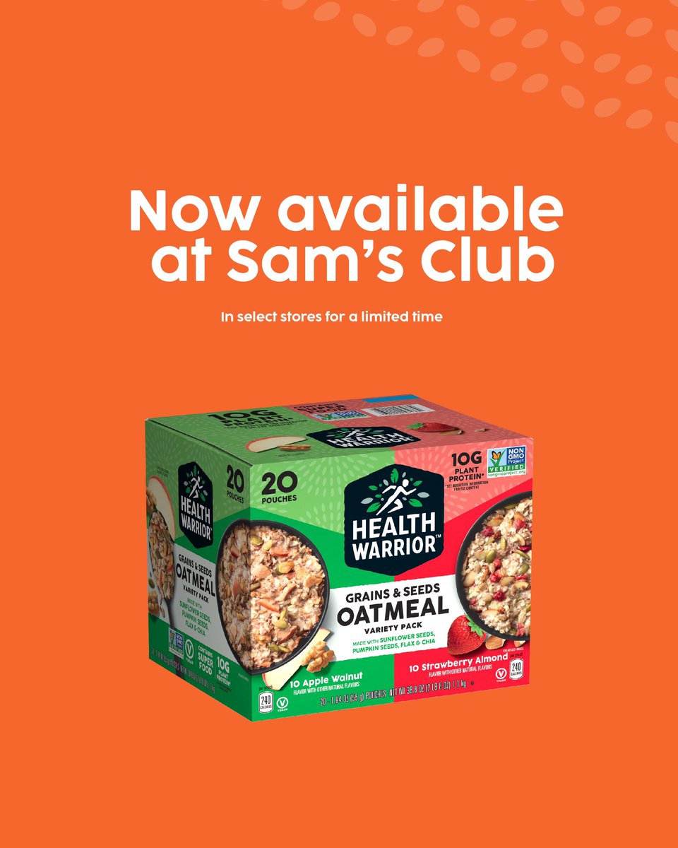 🚨 <a href="/SamsClub/">Sam’s Club</a> members, we’re back! Find our Apple Walnut and Strawberry Almond Flavor Variety Pack on your next hike to the grocery store 🥣