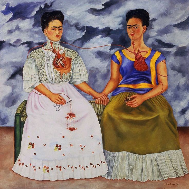 Goede avond😃vrouwen overal verenigt u💪Hier,
Frida Kahlo, Mexico city 1907-1954, niet oud geworden🙏 Surrealisme, Modern Art 
Ze liet ondanks haar polio en daarna het zware ongeluk een groot oeuvre na👍een vrouw met moed en doorzetting,zie Google,fijne vrouwendag reeds,ben weg👋