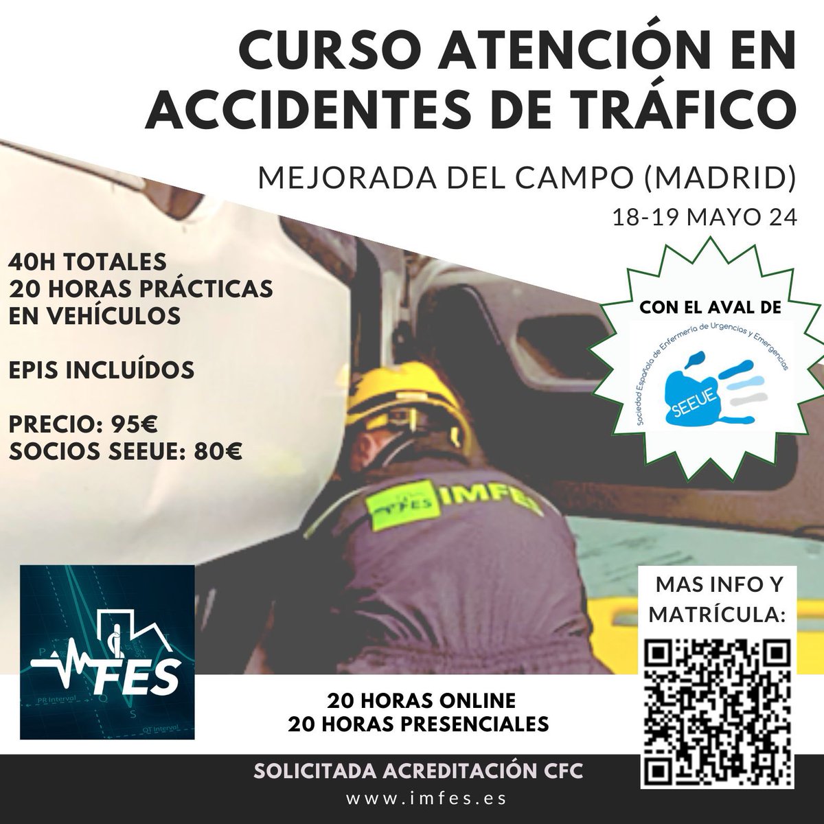 Nuevo curso de Atención en Accidentes de Tráfico. Con acreditación CFC y muchas horas de prácticas!

imfes.es/producto/curso…