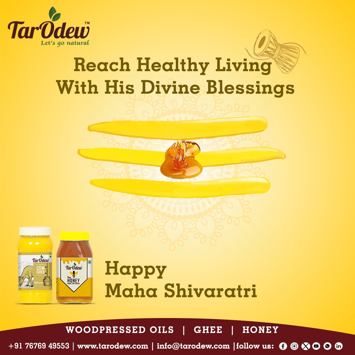 Tarodew2021's tweet photo. 🕉�� Embrace the purity &amp; strength of #MahaShivaratri with Tarodew Nutrifoods Pvt Ltd! 🌿 Let's honor Lord Shiva's divine presence &amp; nourish our body, mind, &amp; soul with our wholesome offerings. Wishing you a blessed #MahaShivaratri from the Tarodew family! 🙏 #HolisticWellness 🌟 https://t.co/BM6aUvlwgD