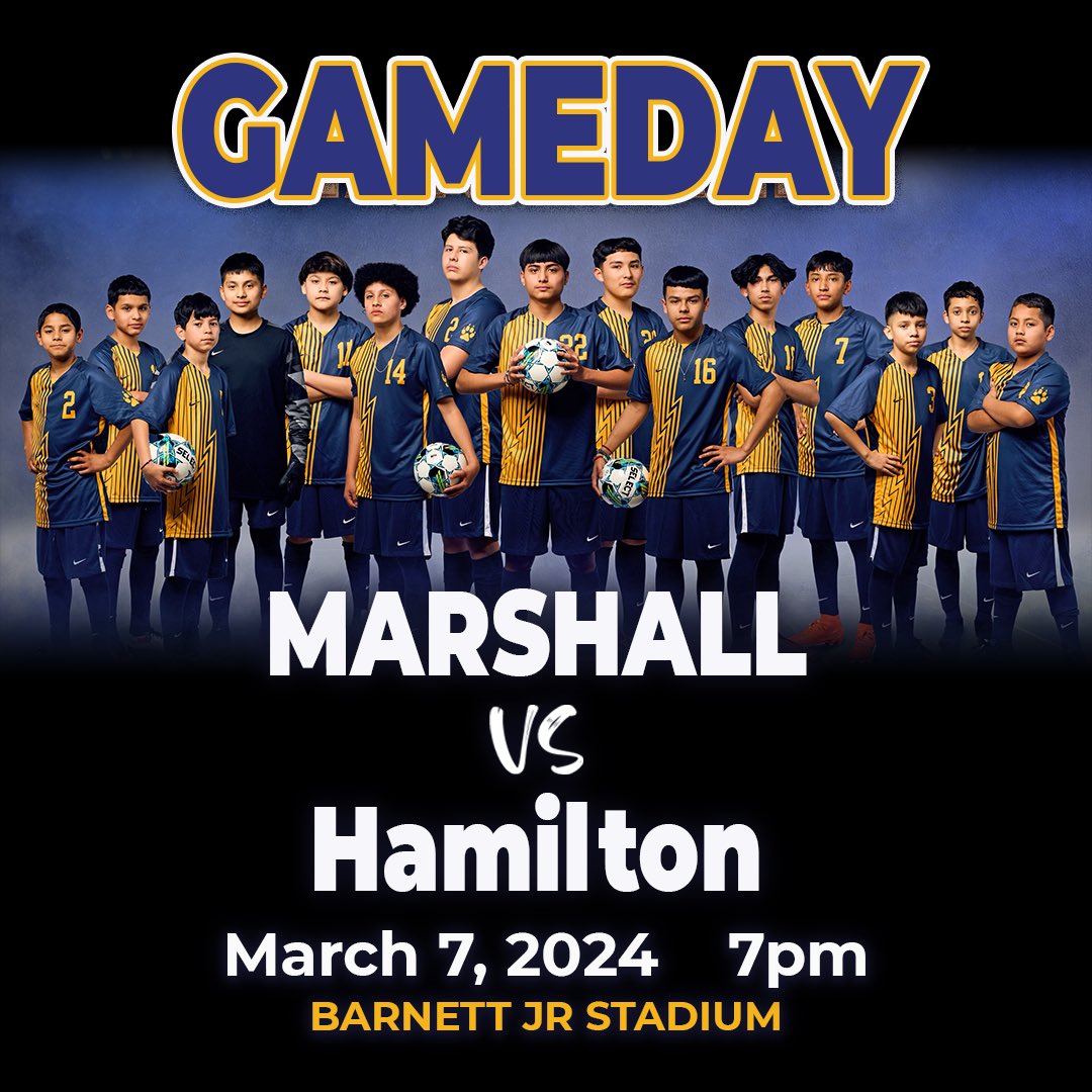 Marshall Middle School (@mmafahisd) on Twitter photo Marshall Boys Soccer vs Hamilton today at Barnett Jr Stadium at 7pm. <a href="/jbridgewaterEDU/">Jeff Bridgewater</a> @HISDCentral Marshall Boys Soccer vs Hamilton today at Barnett Jr Stadium at 7pm. <a href="/jbridgewaterEDU/">Jeff Bridgewater</a> @HISDCentral