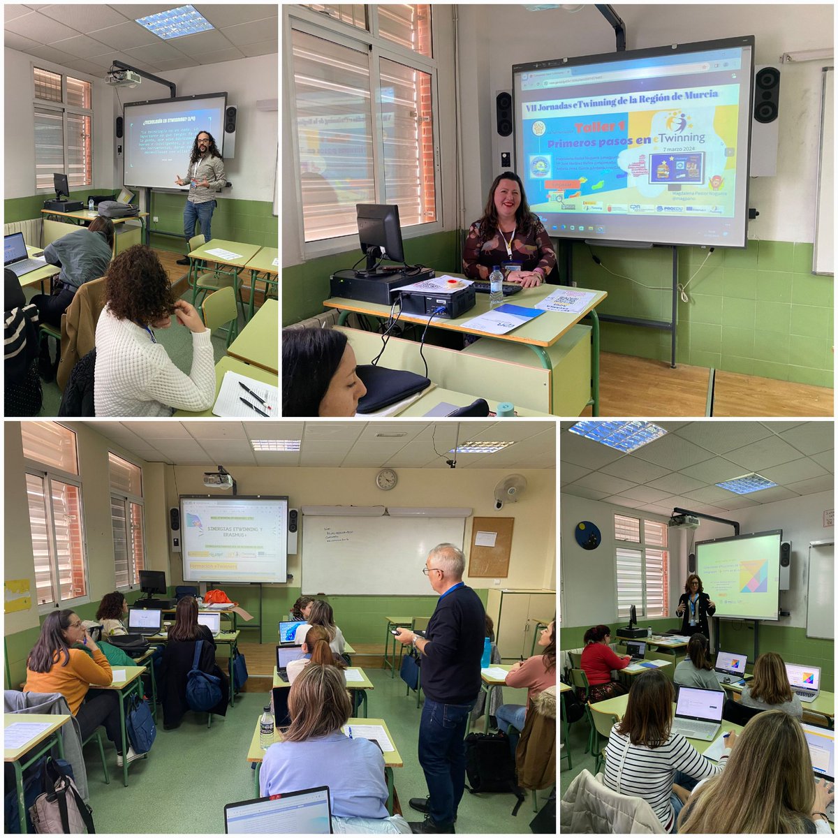 CPRRegionMurcia's tweet photo. 🇪🇺Hoy hemos vivido las fantásticas #Jornadas
👉 #eTwinning24 con ponencias, experiencias de centros y talleres. Inauguradas por Carmen María Zamora, Secretaria General de @educarm y con homenaje a nuestra embajadora @eTwinning_es más ilustre 
👉@magpano 👉@eTwinnico
@ProgramasRM https://t.co/2MWSjoDOGK