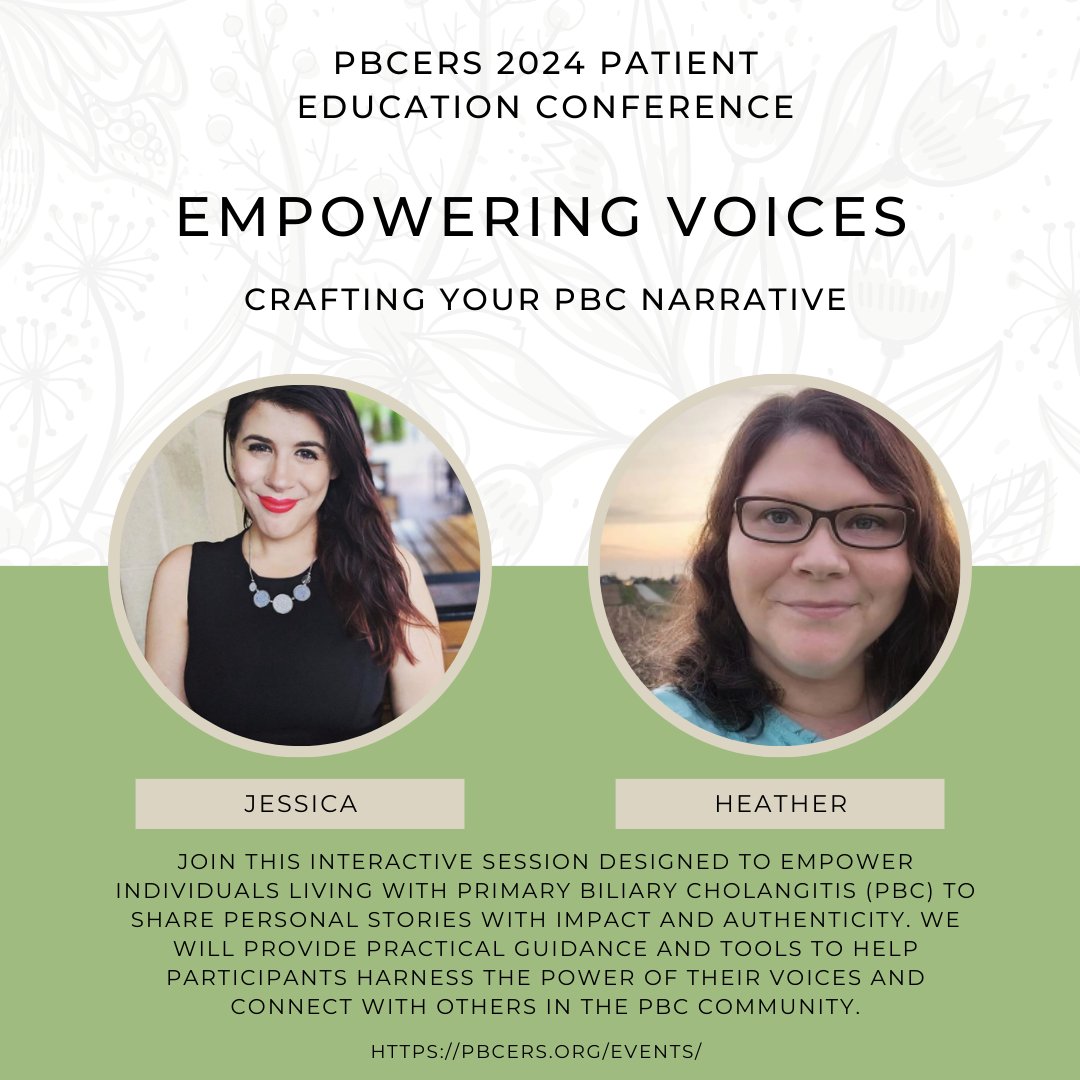 PatientWorthy's tweet image. We are excited to share that our team members will be presenting at the @PBCers 2024 Patient Education Conference. The session & subsequent workshop will empower individuals with #PrimaryBiliaryCholangitis to share their stories.
Learn more and register: pbcers.org/events/