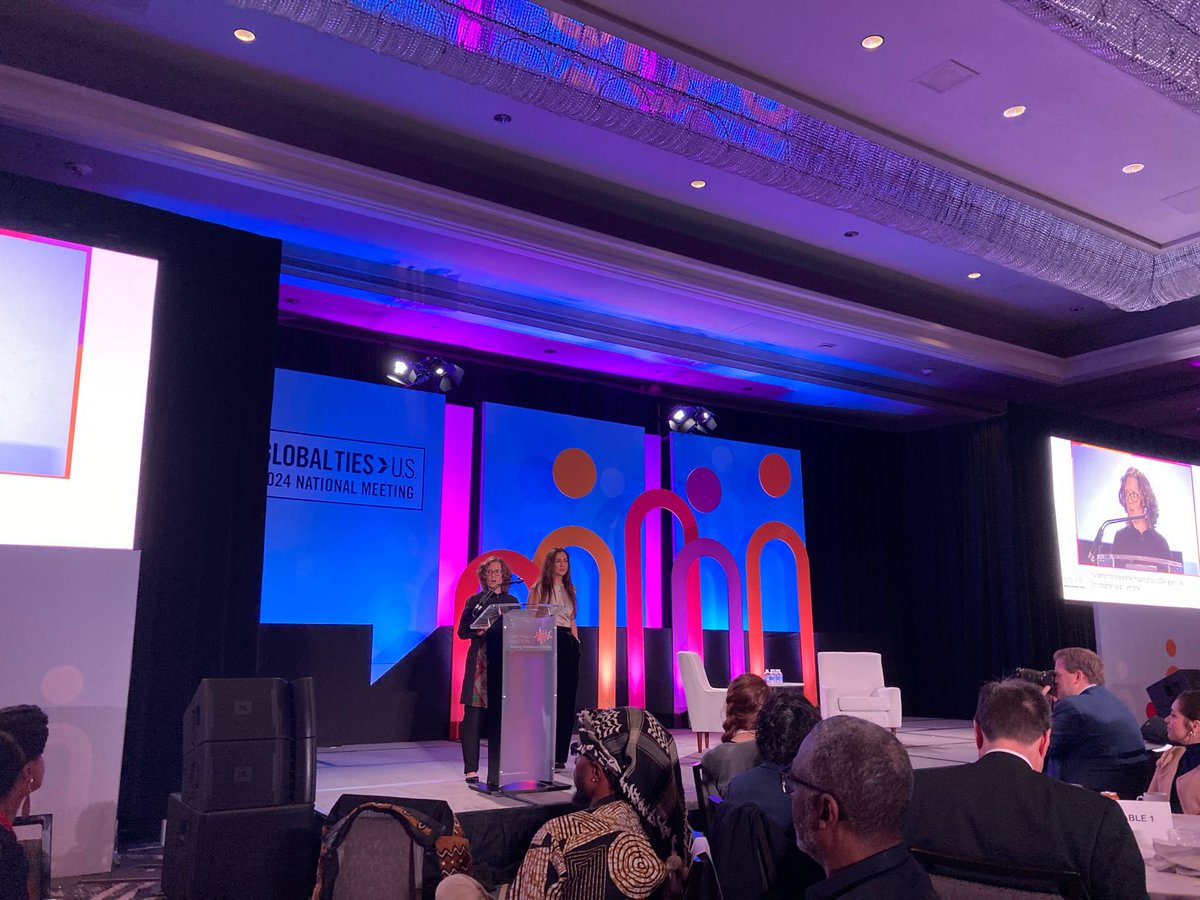 Manizha Azizi (Homes Not Borders) & Maura Fulton (@PyxeraGlobal) discuss their #CDAF project Sew Successful at #GlobalTies2024—The program strengthened positive perceptions of participants in the community, especially Afghan women. We are part of things much larger than ourselves