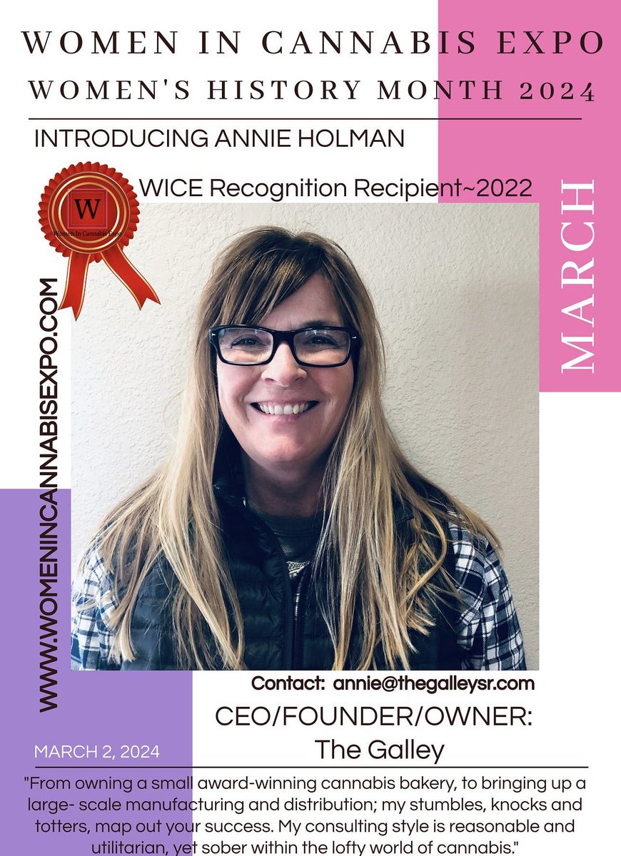 Happy Women’s History Month! March 2 we celebrated Annie Holman of The Galley!
Learn more on our WICE substack! 

open.substack.com/pub/womenincan…

#womeninbusiness #WomensHistoryMonth   #womensupportingwomen  #woman #business #supportwomen #inspiration #learn #connection #entrepreneur