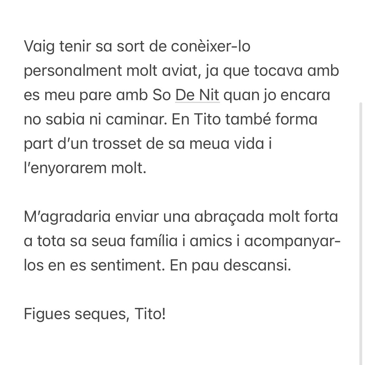 Bona nit, Tito 🤍 EPD