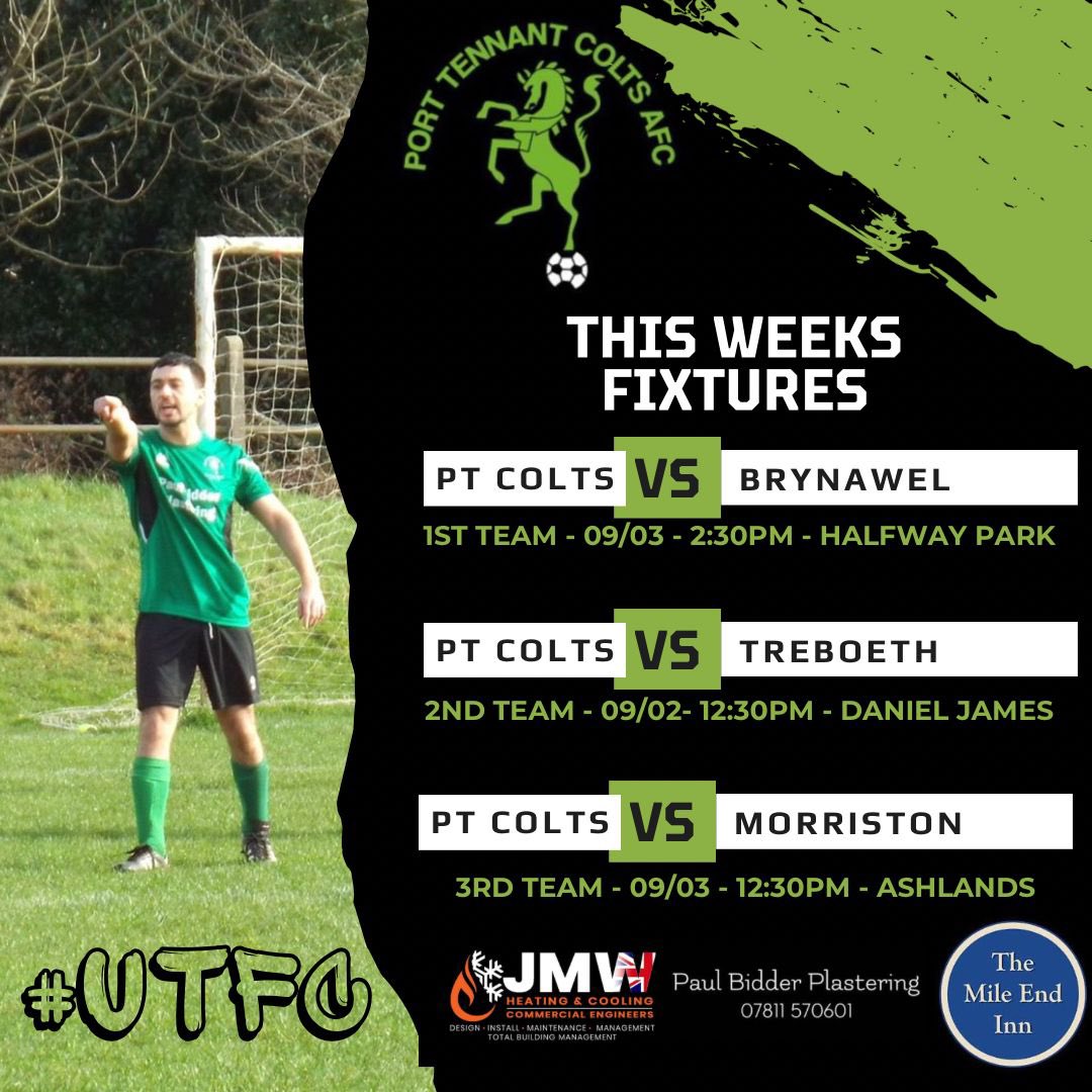 This weekends fixtures.

It’s amazing to see us put out 3 squads this weekend with 27 boys unavailable for selection. 

Amazing effort 💚

#UTFC