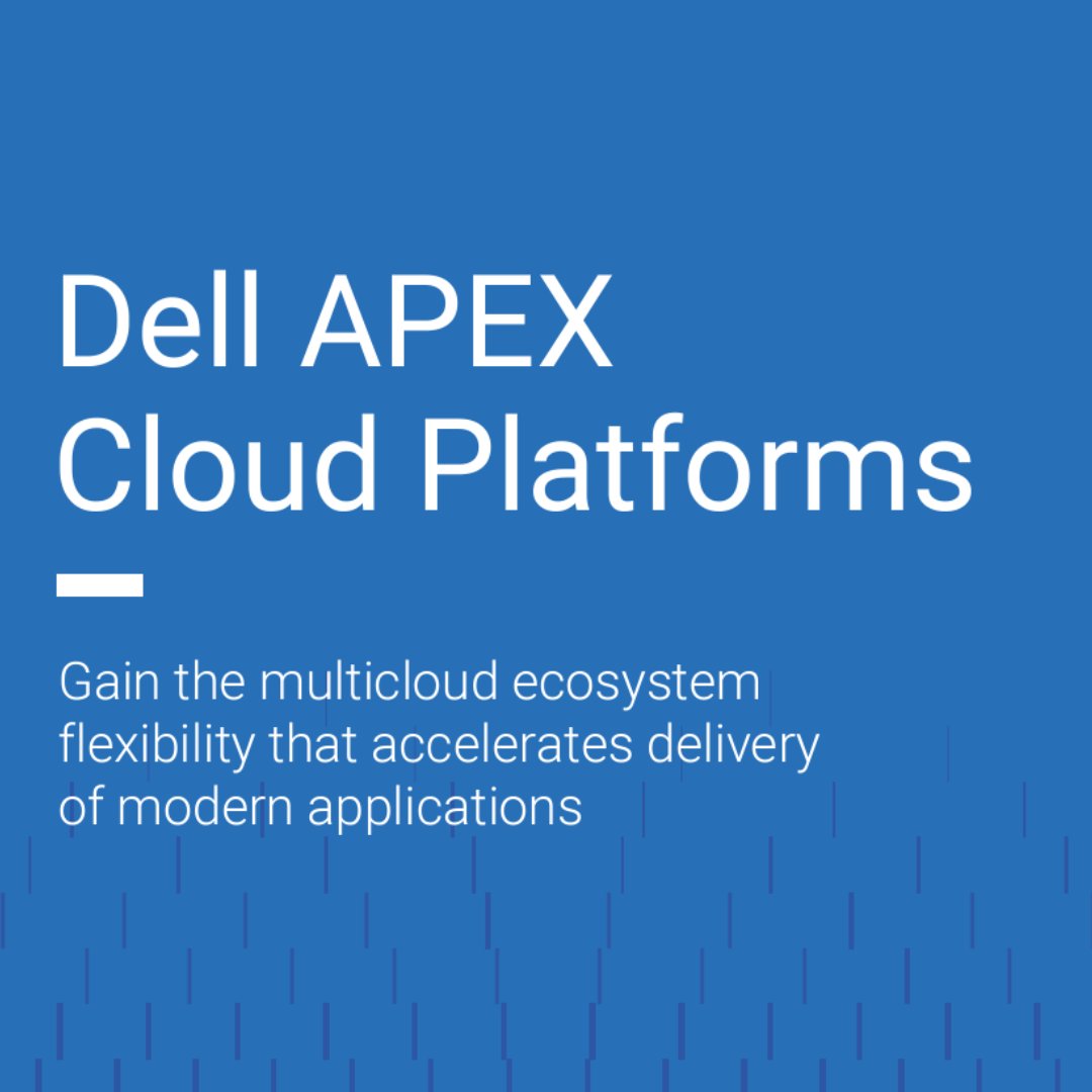 We know that you need solutions that provide choice, consistency, &amp; control, &amp; with the #DellAPEX Cloud Platform family, rest assured you'll get just that. 😊 

Break down your #multicloud barriers today‍💥: dell.to/49R4hx1 #iwork4dell #iwork4delltechnologies