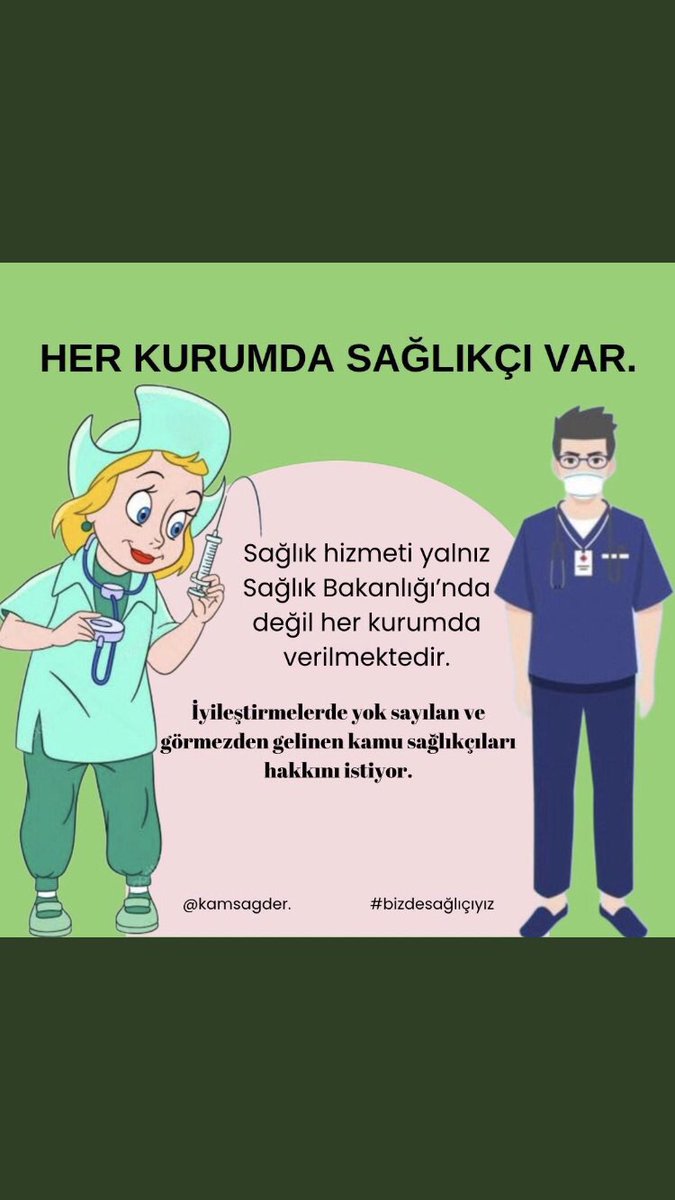 Pandemide Afetlerde sağlıkçı olduk. Ne zaman iyileştirme istendiyse SB değilsiniz denildi.

Adalet istiyoruz.
@dtcuneytaldemir
@erolkeles23
@KAYIHANPALA
@fevzizirhlioglu
@vedatbilgn
@drummugulsen
@aylinyaman_
@zuhal_karakoc 
@drpelinyilik 
@kamsagder
#bizdesağlıkçıyız