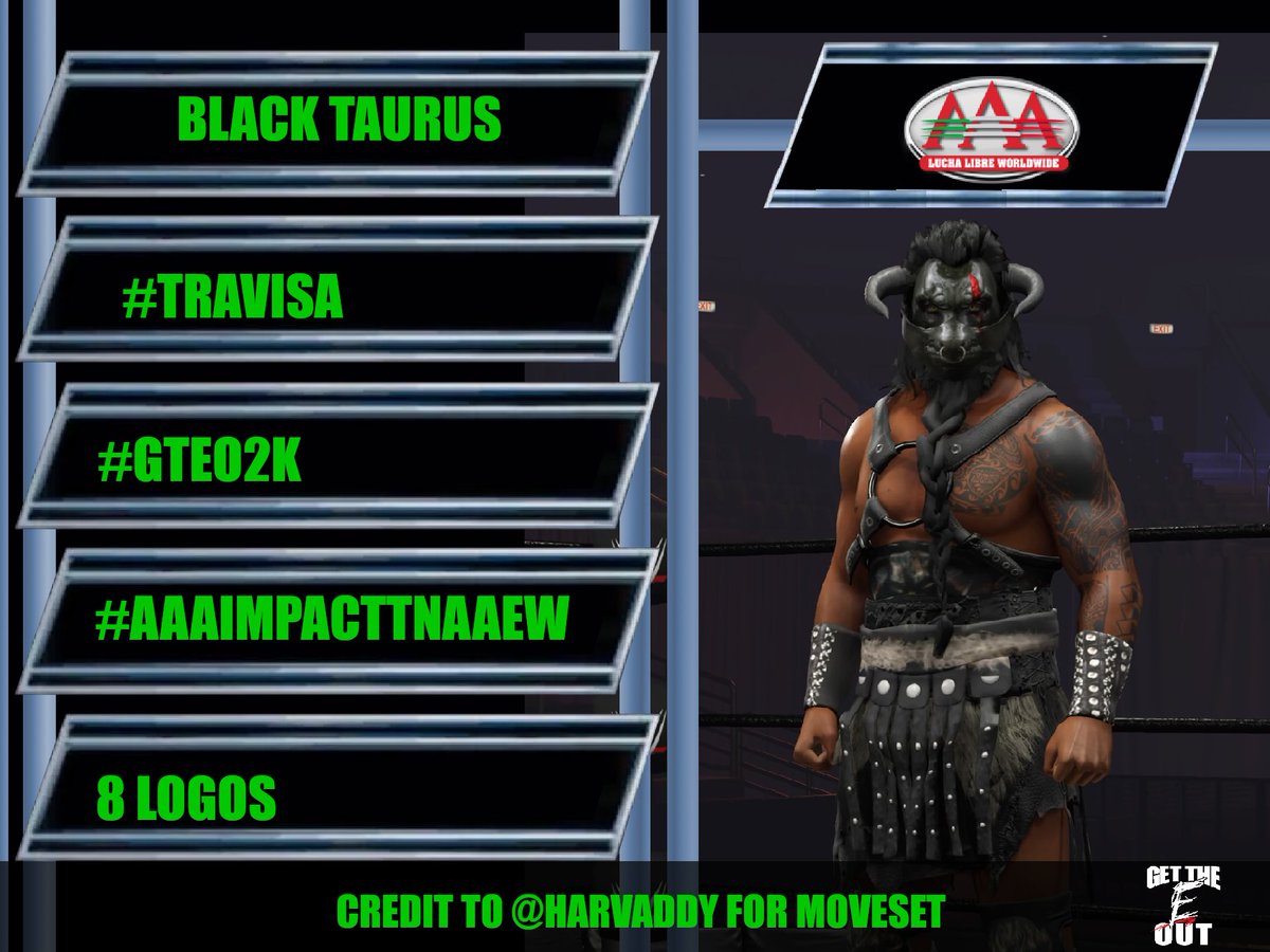 @VirtualSuplex @Dre41Gaming I'm going to be making a lot of them. I've got Mascara Dorada, Hechicero, Esfinge, and Stephanie Vaquer on the verge of completion. just need them to patch the logo limit bug. Also released a Black Taurus already that I think is pretty sweet.