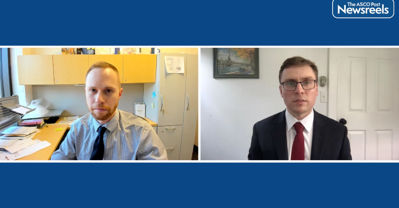 ASCOPost's tweet photo. Samuel Regan, MD, and Benjamin Rosen, PhD, on De-escalating Radiotherapy for HPV-Related Oropharyngeal Cancer https://t.co/xF0dZ3nVaL #hncsm #oropharyngealcancer #oncology #HNCS24 @UMich @SamReganMD