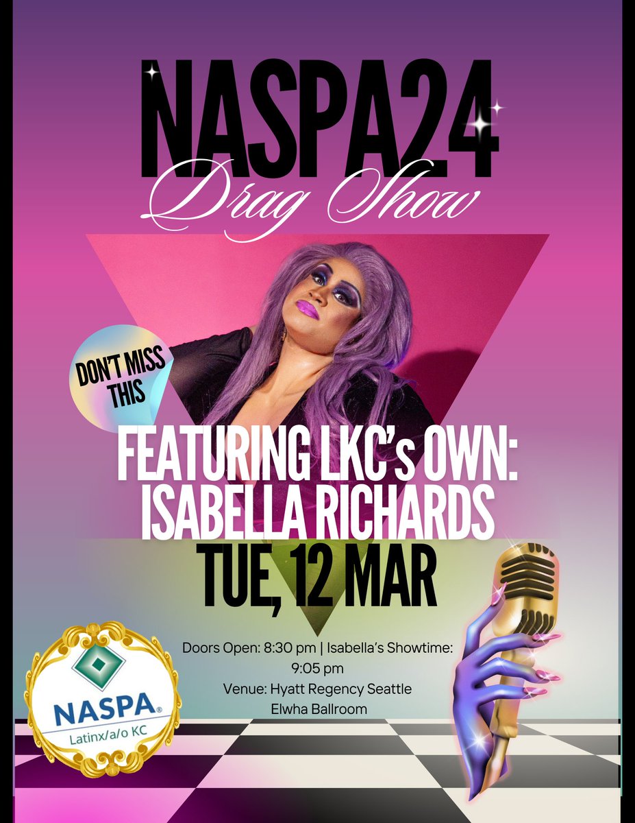 ✨🤩 Don’t miss this! At #NASPA24 the LKC’s very own Isabella Richards will be performing an unforgettable show for the Tuesday, Mar 12th evening entertainment! Add to your calendar, set your alarms, and prepare to have a great time 💃🏽 🇵🇷