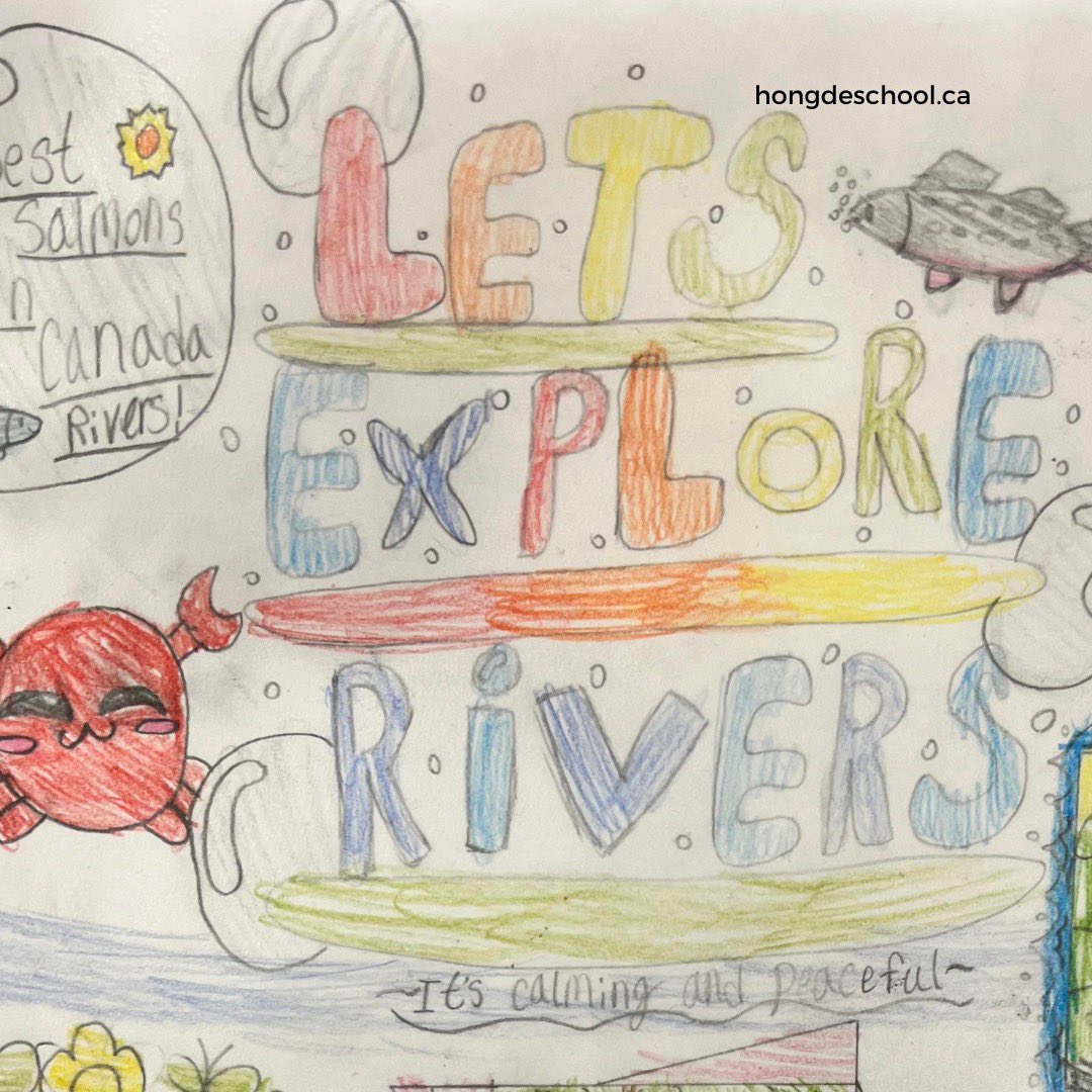 HongdeSchool's tweet photo. Dive into the wonders of nature with HongDe Elementary! Explore the works of our students as they embark on a journey to discover the beauty of rivers, ponds, and lakes.
#NatureExploration #StudentArt #HongDeElementary https://t.co/2bxc94TtuB