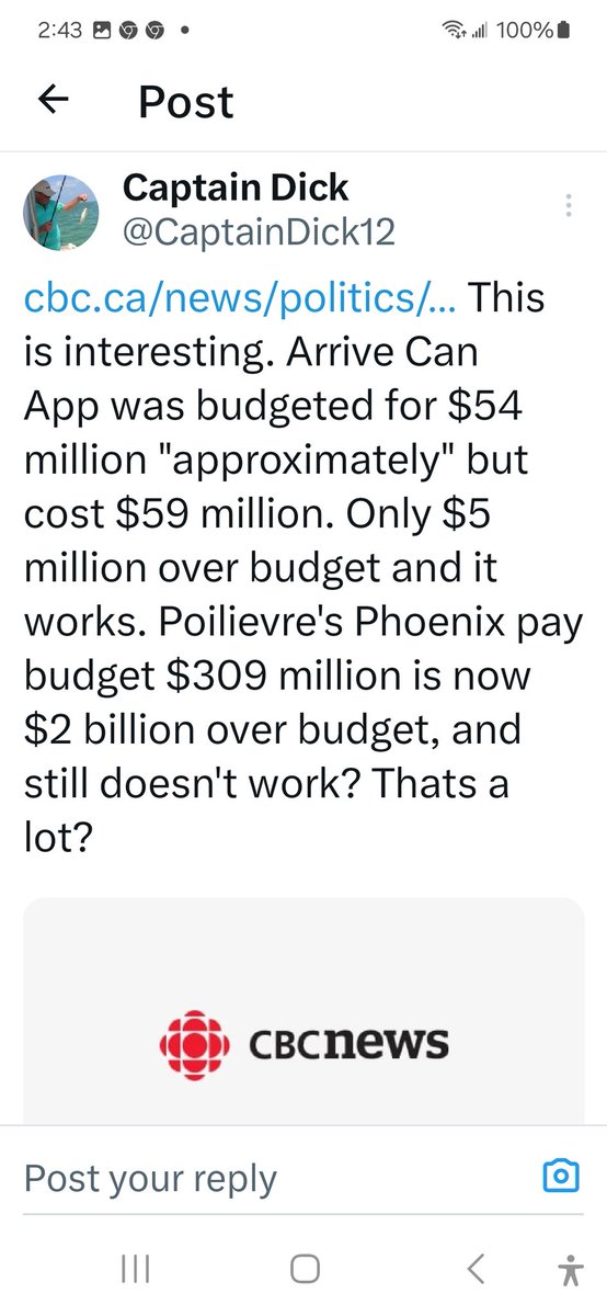 KNugent4118's tweet photo. And another Poilievre backfire.
The Arrive Can App
It appears the Harper Conservatives, along with Poilievre, gave contracts to the same people back when they were in office. And we have proof that they are lying about the estimated cost all along.
Lying assholes. https://t.co/p20JOfzflr
