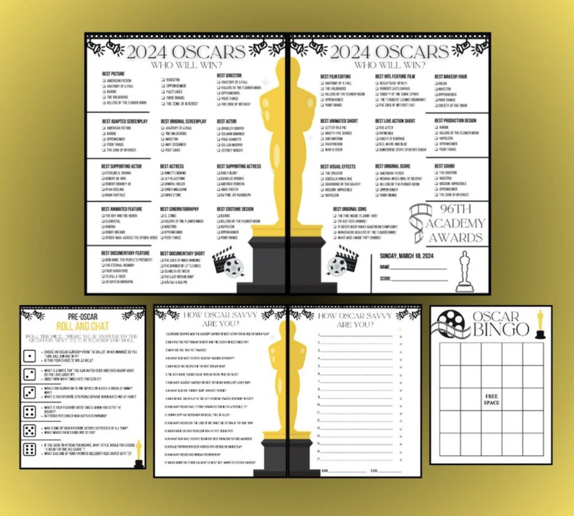 LEADesignz's tweet photo. Oscars are this weekend! Who’s having a party and looking for some fun activities? https://t.co/YU62XVCrBa #Oscar #Oscars #oscarparty #academyawards #oscarballot https://t.co/RyhL6RburA