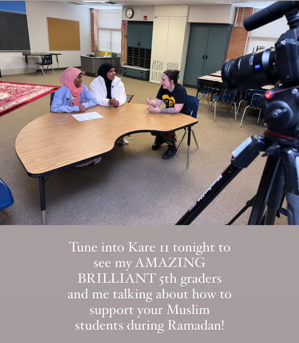 Tonight at 6:30pm, tune into Kare 11 to see how you can best support your Muslim students during #Ramadan!