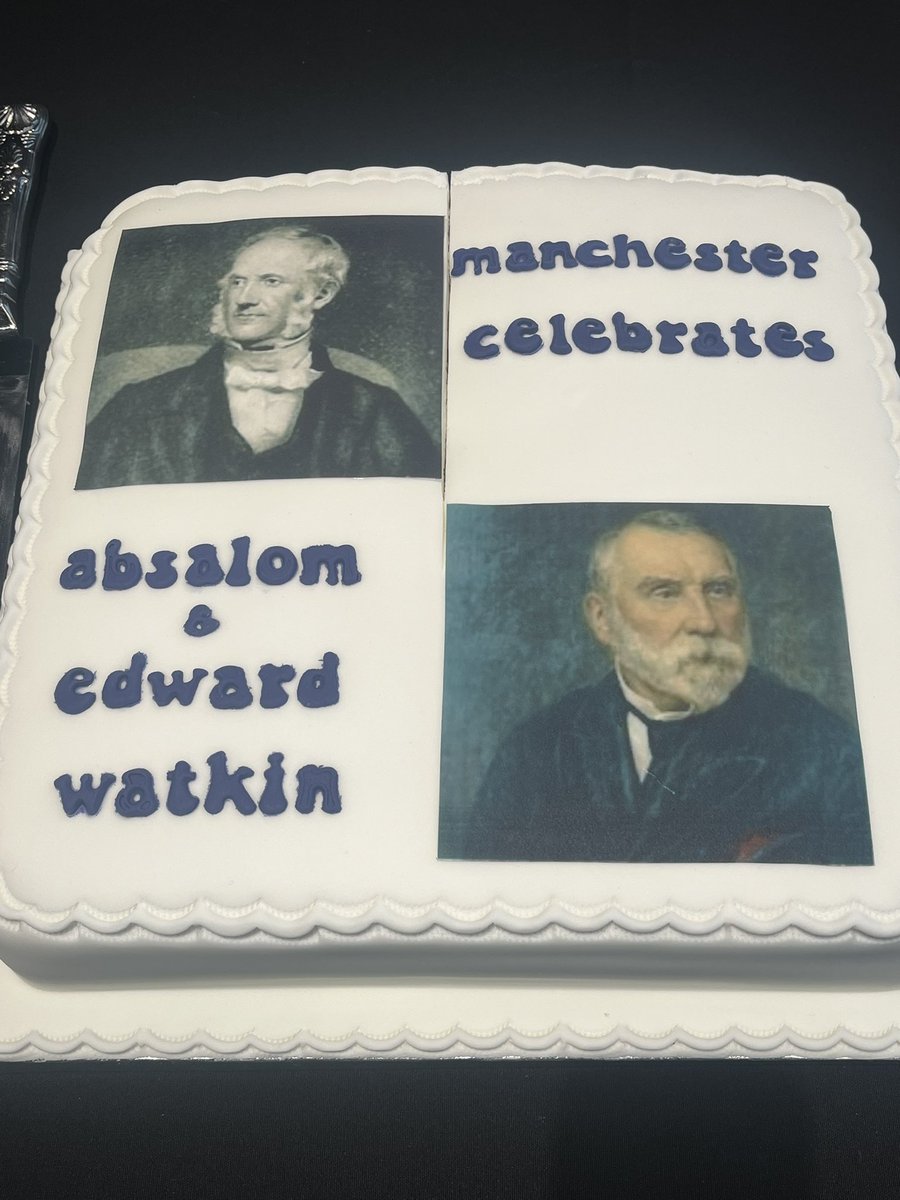 Great to attend the @WatkinSociety blue plaque unveiling at @mcr_central for Absalom & Edward Watkin. This will serve as a permanent commemoration of these two great social reformers who did so much for Northenden, Manchester & beyond. Well done to Geoff, Andrew & all involved