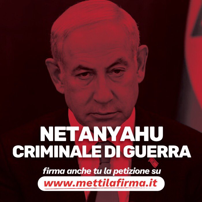 Abbiamo lanciato da qualche settimana petizione perchè siano accertati i crimini di #Netanyhau a #Gaza. Abbiamo superato qualche ora fa le 100mila firme, un risultato che testimonia quanto lo sdegno, rispetto a quanto sta accadendo a Gaza sia diffuso in Italia.