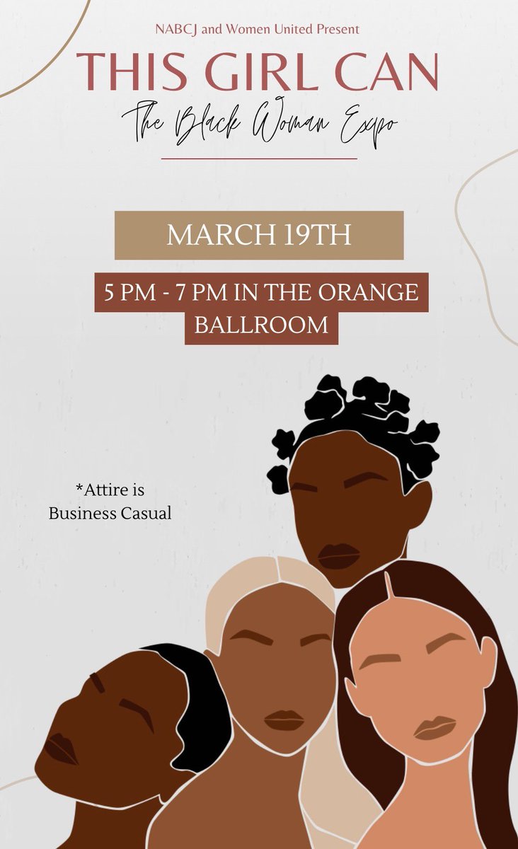 Come join us along side @WomenUnited_  to discuss and bring awareness to women’s history month. Business casual attire is required 🖤💛