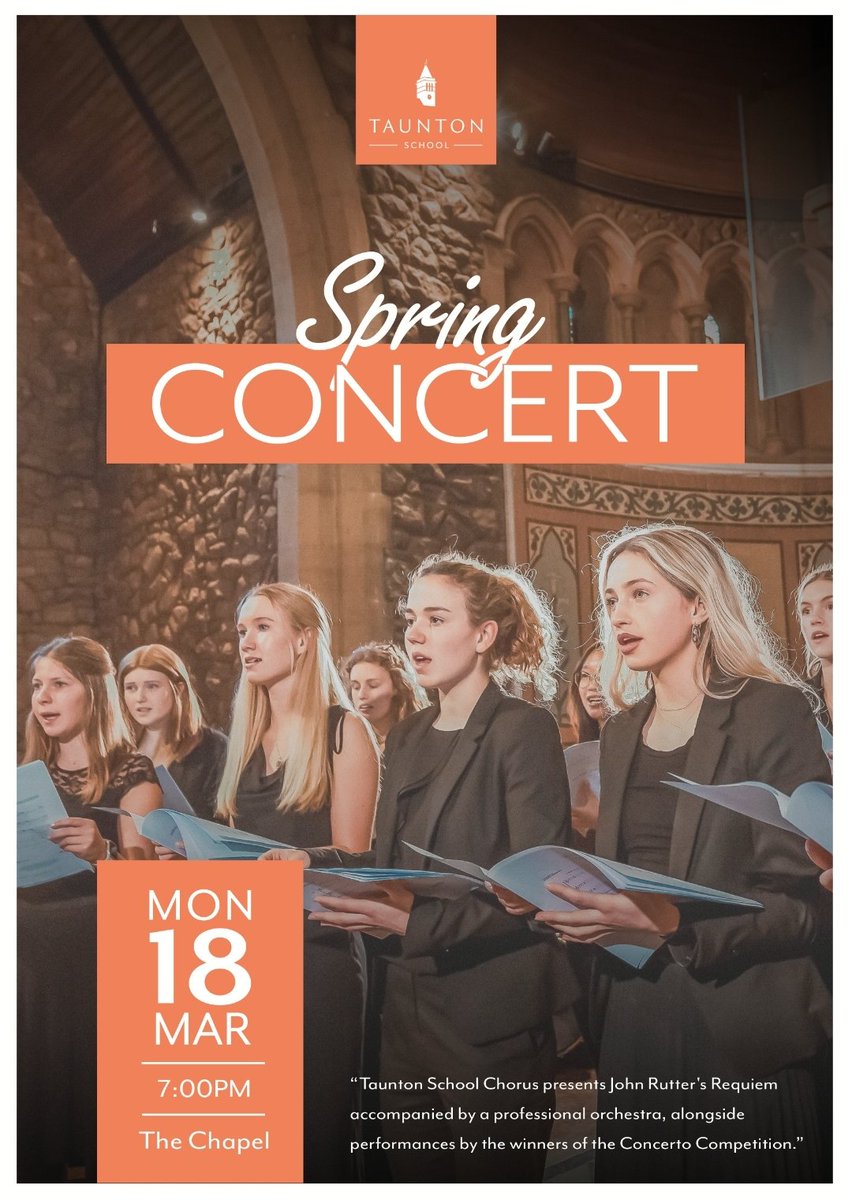 Looking forward to our Spring Concert on Monday 18th March!  Featuring energetic Kabalevsky on the violin, the beautiful Dvorak Romance in F minor, and the dramatic Arutiunian Trumpet Concerto, all supported by full orchestra, and set alongside Rutter's ever-popular Requiem