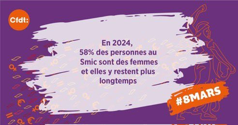 bealestic's tweet photo. Demain #8mars2024 on se retrouve dans les cortèges avec la @CFDT Les femmes en ont marre d’attendre et veulent l’égalité réelle, y compris au travail #egapro https://t.co/n6fPTtnQZW