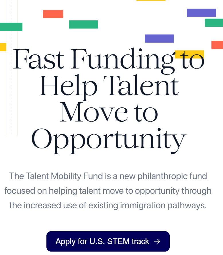 I'm very excited about the launch of the Talent Mobility Fund! We need to build more societal infrastructure to take advantage of flexible visa pathways like the O-1 and J-1. Amy Nice from our team is leading this regranting effort — apply if you have ideas that need funding!