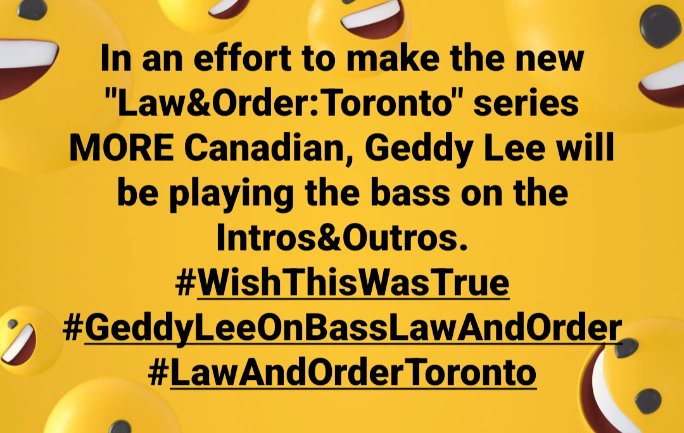 #TrueStory #LawAndOrder #LawAndOrderToronto #GeddyLeeOnBass #GeddyLee #Rush